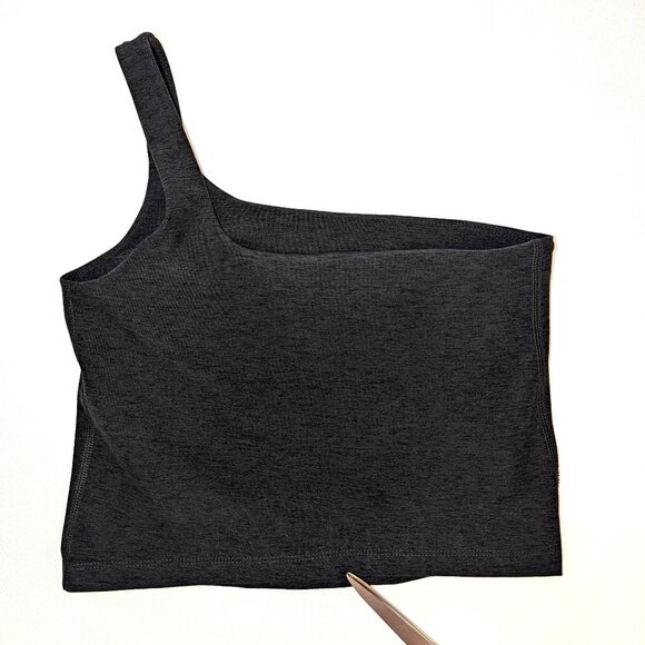 Beyond Yoga | Spacedye One Shoulder Cropped Tank Darkest Night | Size Small - Picture 6 of 10
